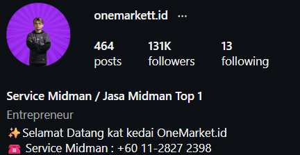 Photo Profile @onemarkett.id